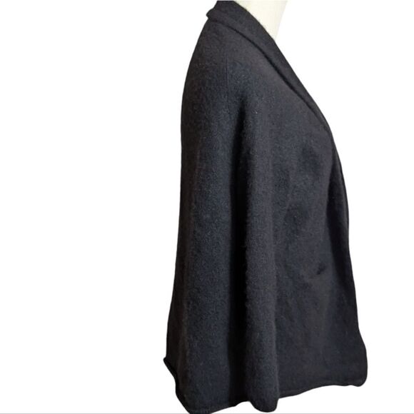 525 America Cashmere Black Open Front Cardigan - Picture 4 of 8